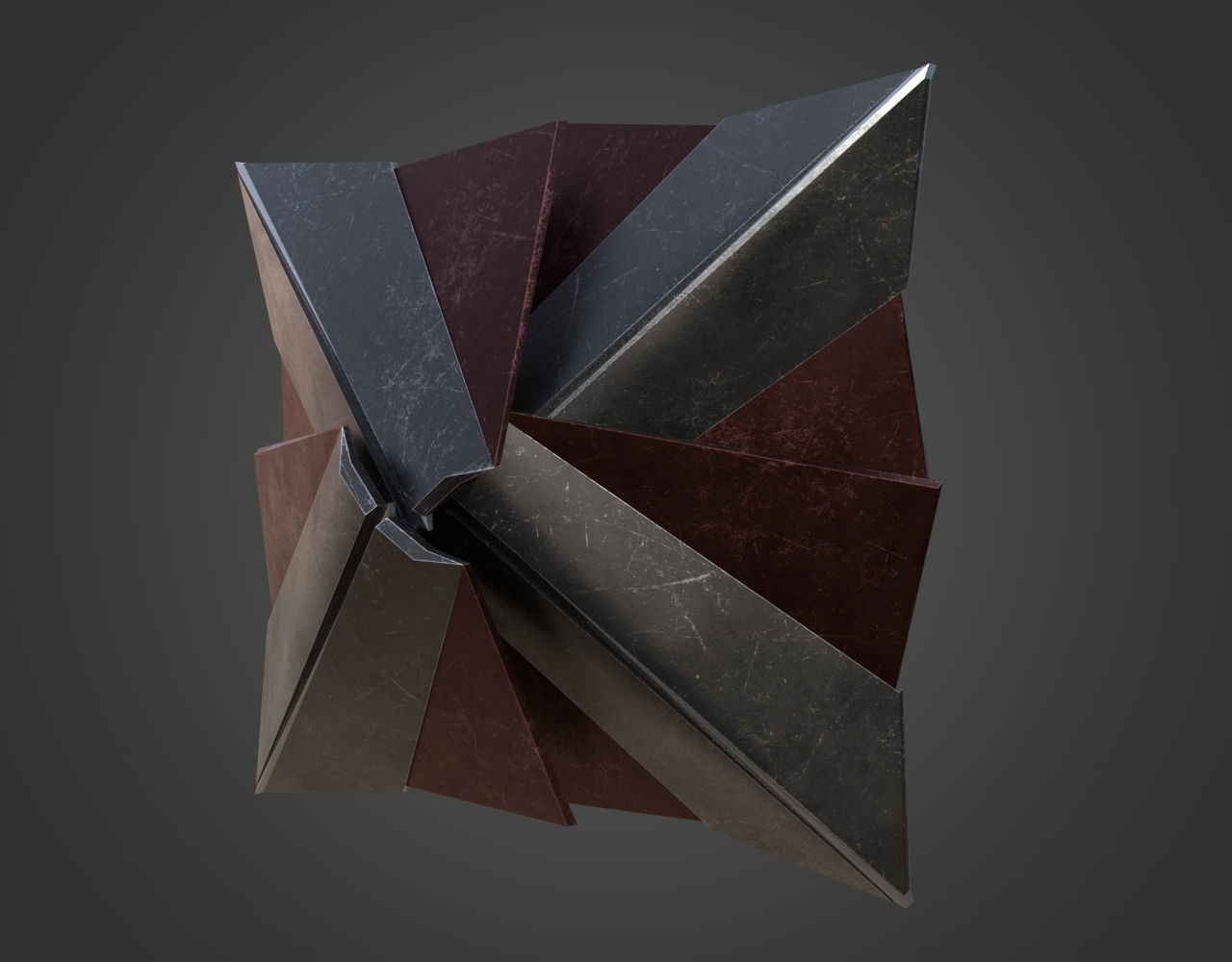 Sci-Fi Enemy Drone Low-poly 3D model_8