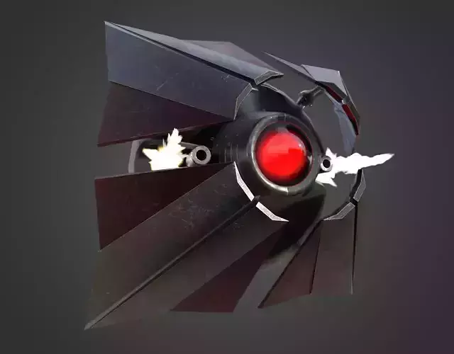Sci-Fi Enemy Drone Low-poly 3D model