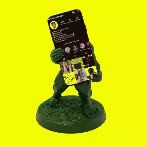 Hulk Phone Stand Free 3D print model