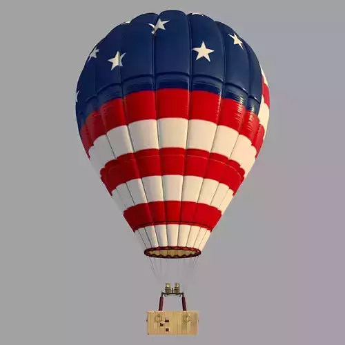 USAFlag-Parachute hot air balloon with american flag