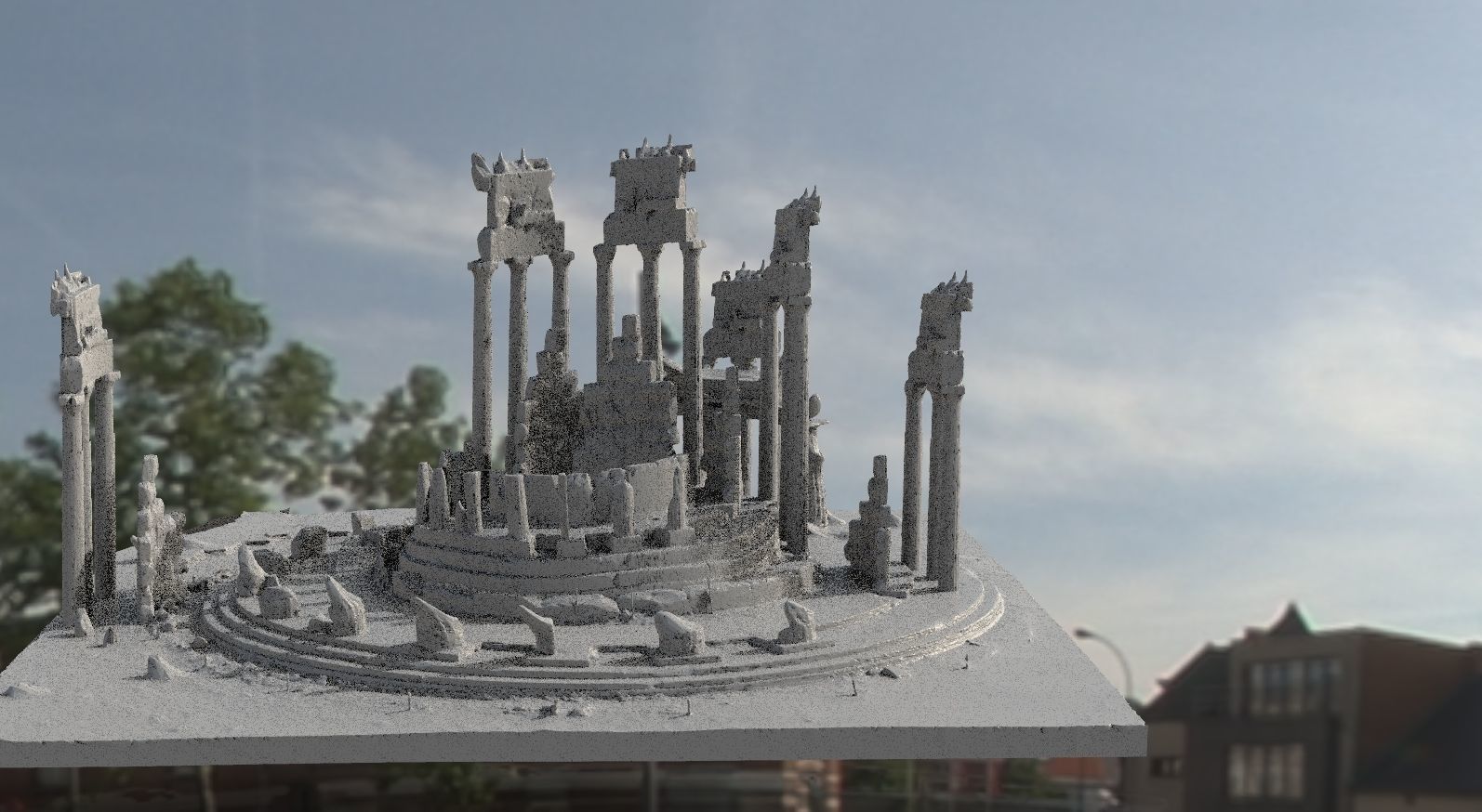 Greek Oracle temple ruin 3D model_1