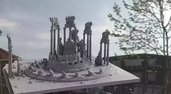 Greek Oracle temple ruin 3D model