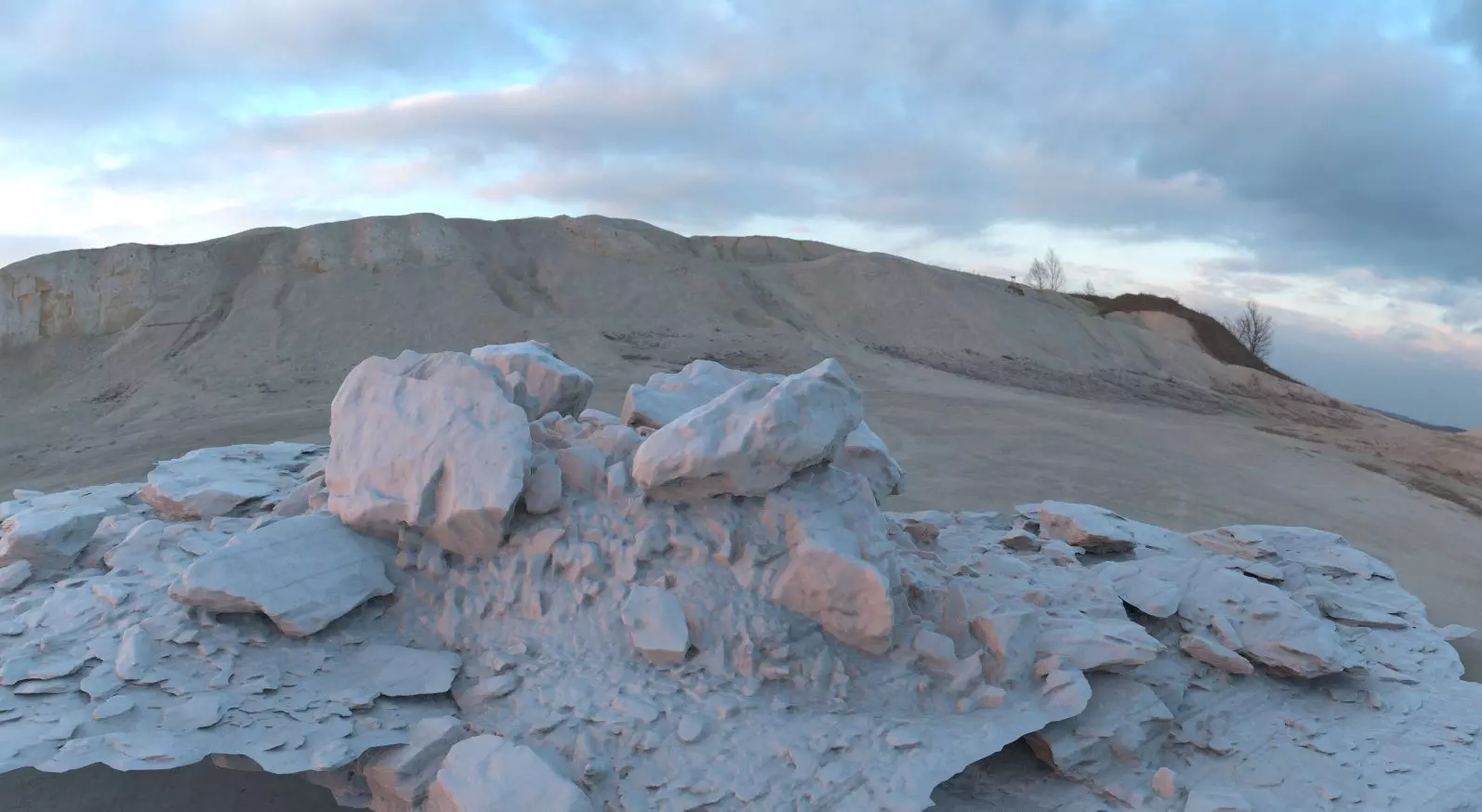 HD rock formations 3D model_0