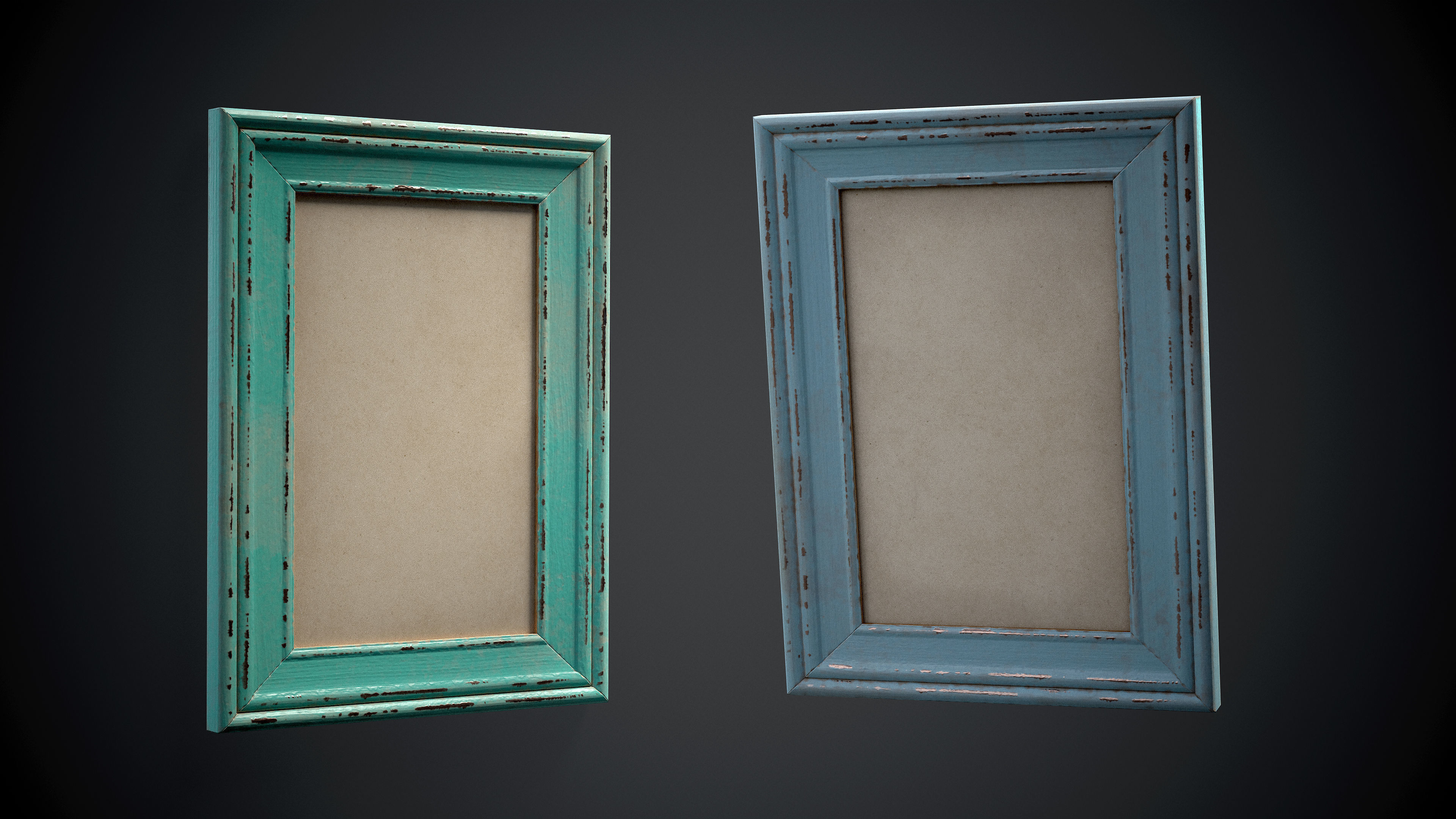 Picture Frame - PBR Game Ready Low-poly 3D model Free low-poly 3D model_7