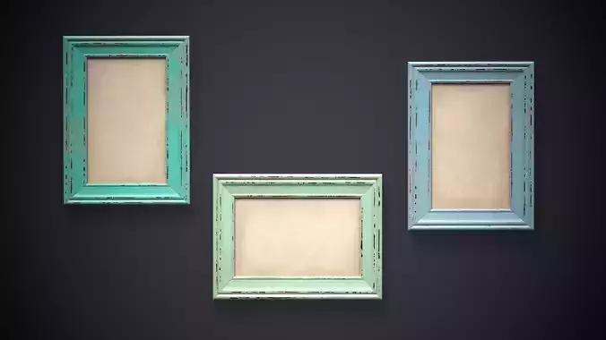 Picture Frame - PBR Game Ready Low-poly 3D model Free low-poly 3D model