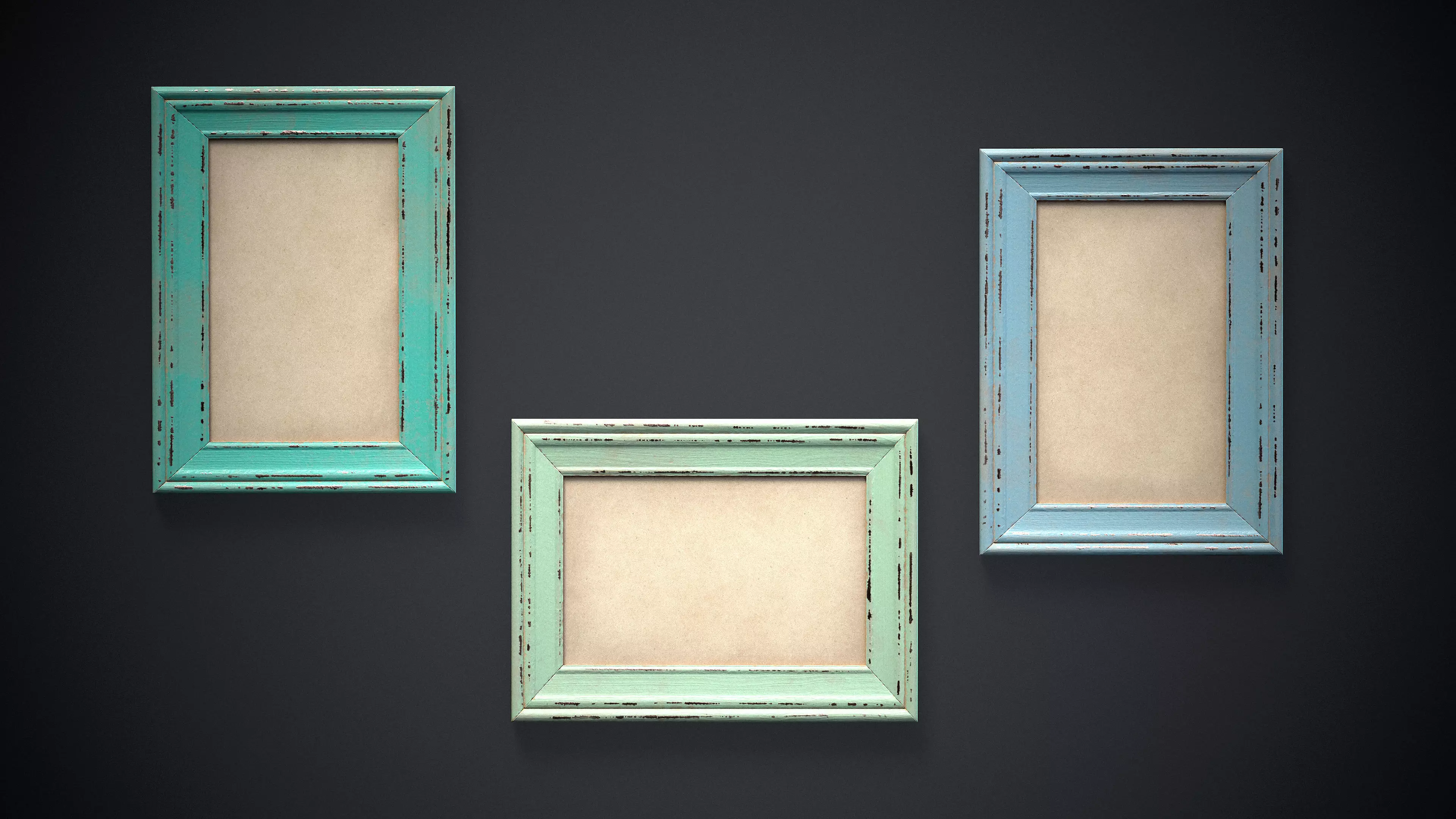 Picture Frame - PBR Game Ready Low-poly 3D model Free low-poly 3D model_0