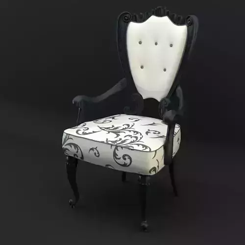 Luxury Art Nouveau Chair 298P 3D model