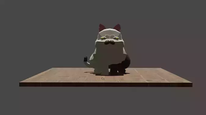 Machiavelli or cat from Luca 3D model