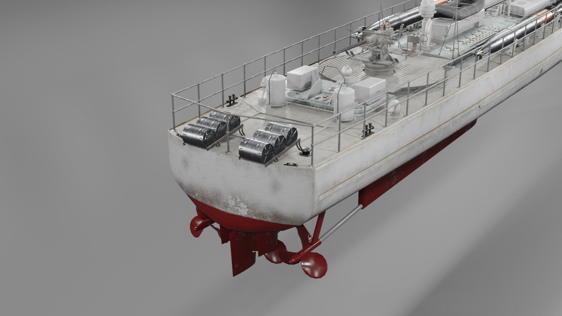 Schnellboot s38 Fast attack craft  Low-poly 3D model_20