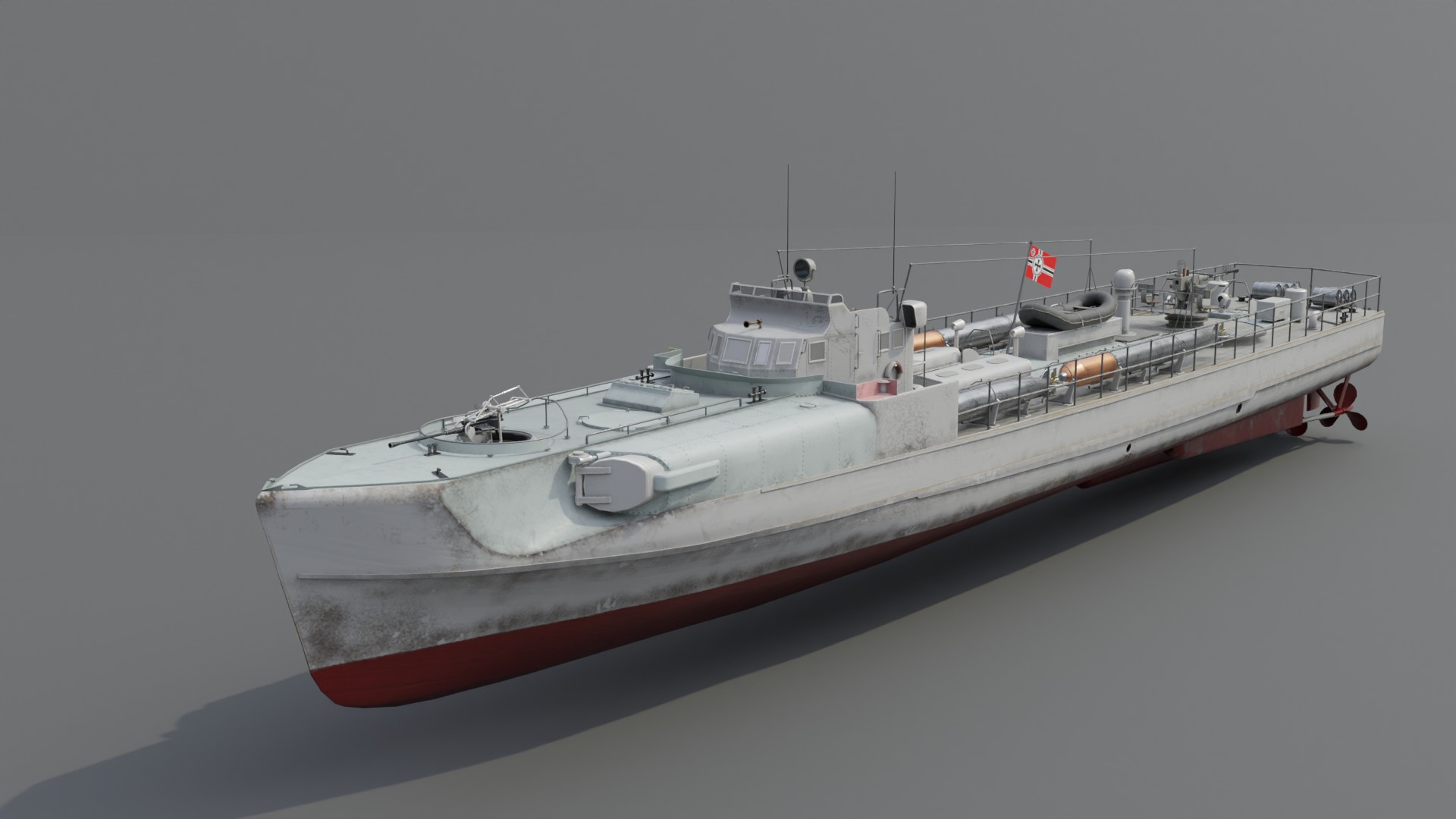 Schnellboot s38 Fast attack craft Low-poly 3D model_0