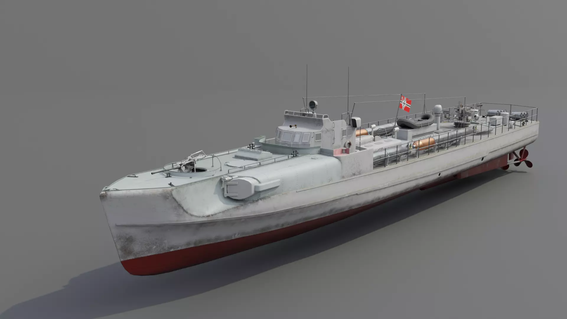 Schnellboot s38 Fast attack craft  Low-poly 3D model_0