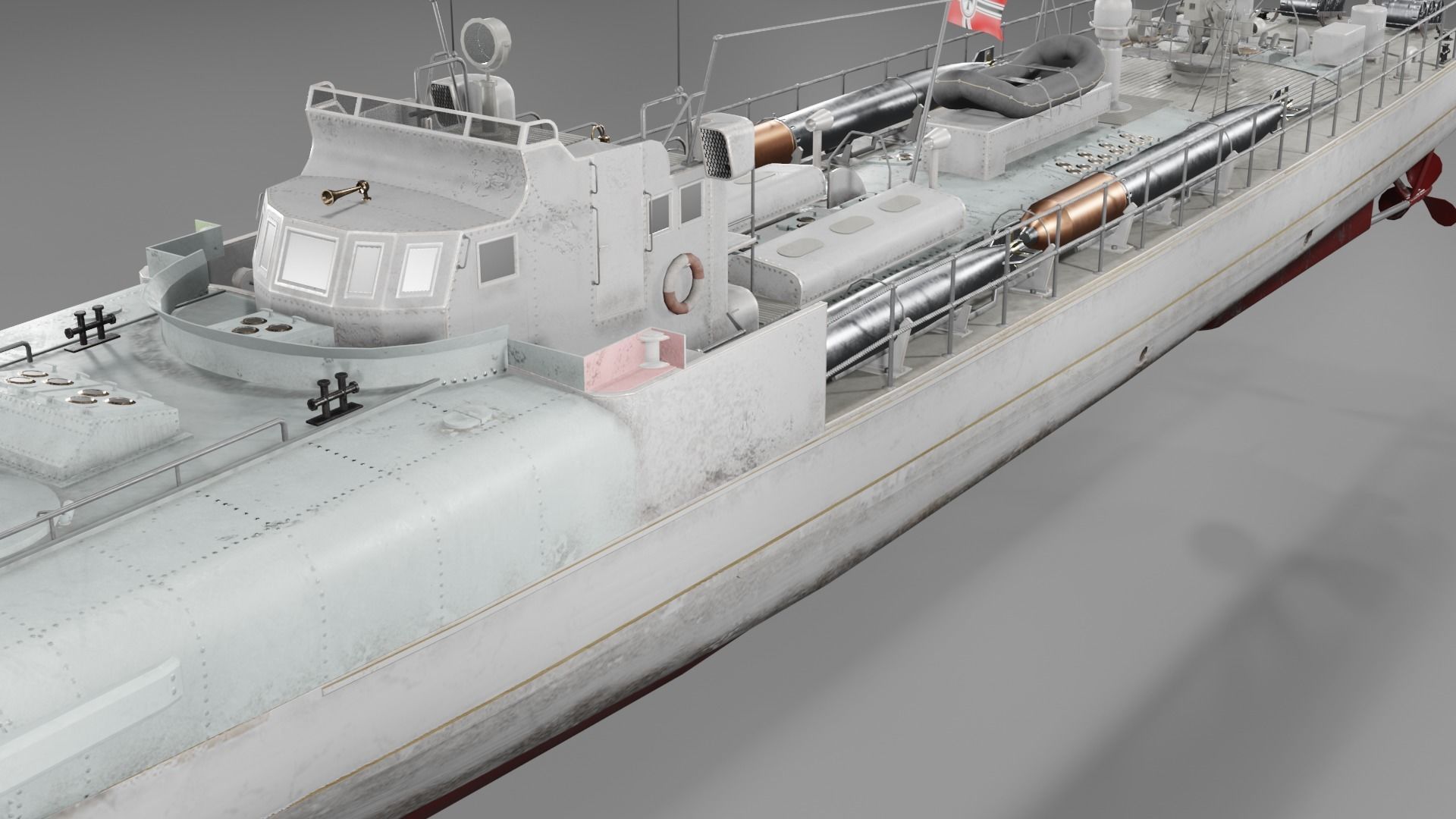 Schnellboot s38 Fast attack craft  Low-poly 3D model_16