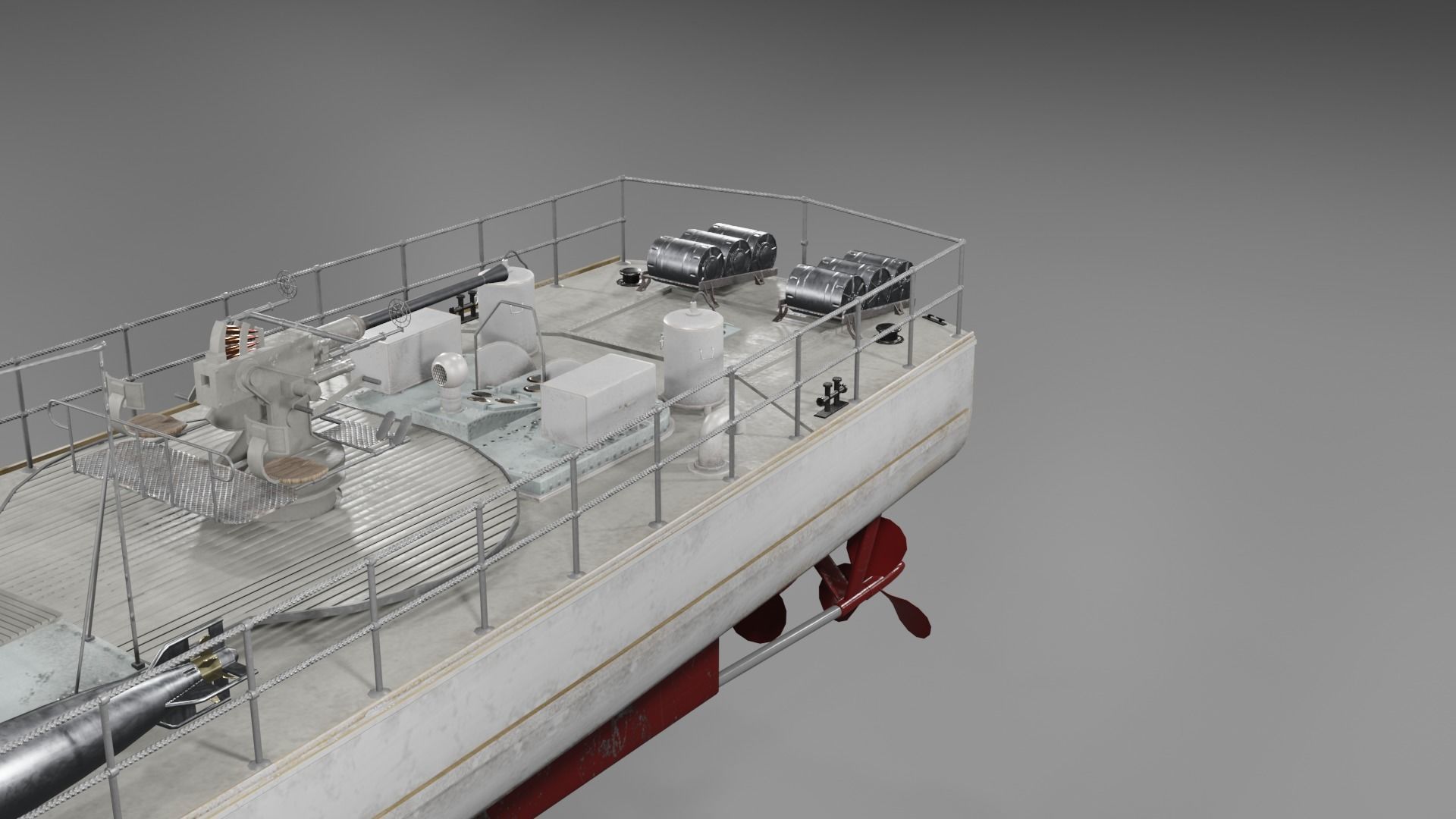 Schnellboot s38 Fast attack craft  Low-poly 3D model_18