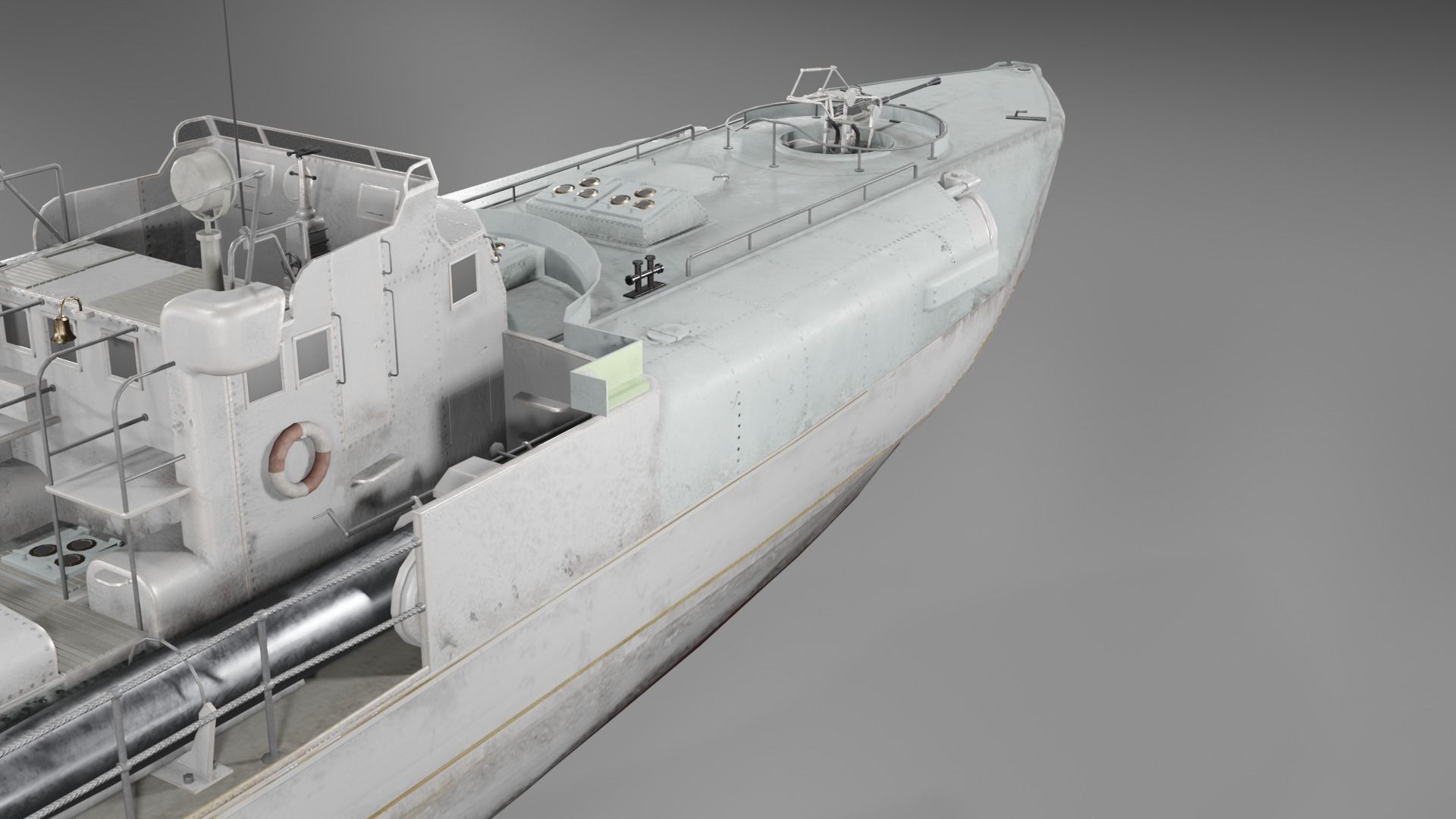 Schnellboot s38 Fast attack craft  Low-poly 3D model_23