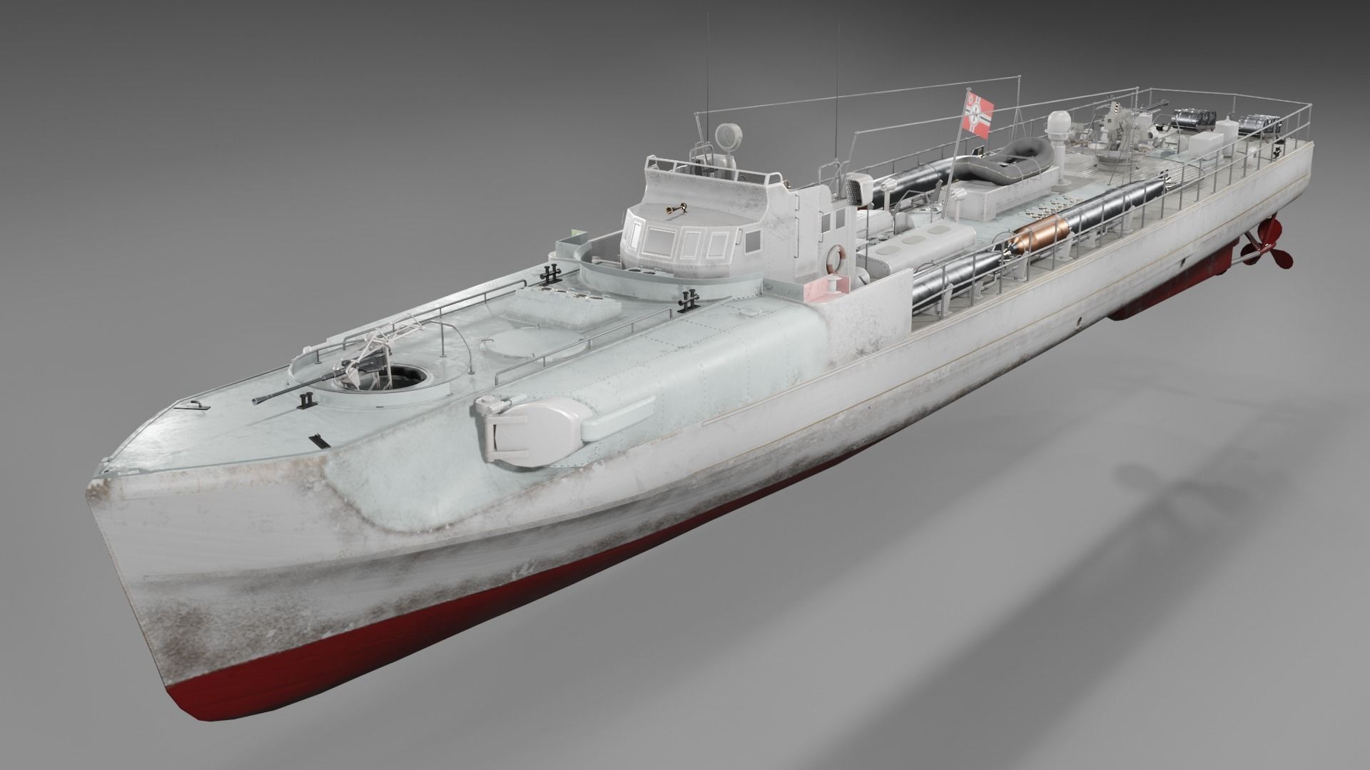 Schnellboot s38 Fast attack craft  Low-poly 3D model_3