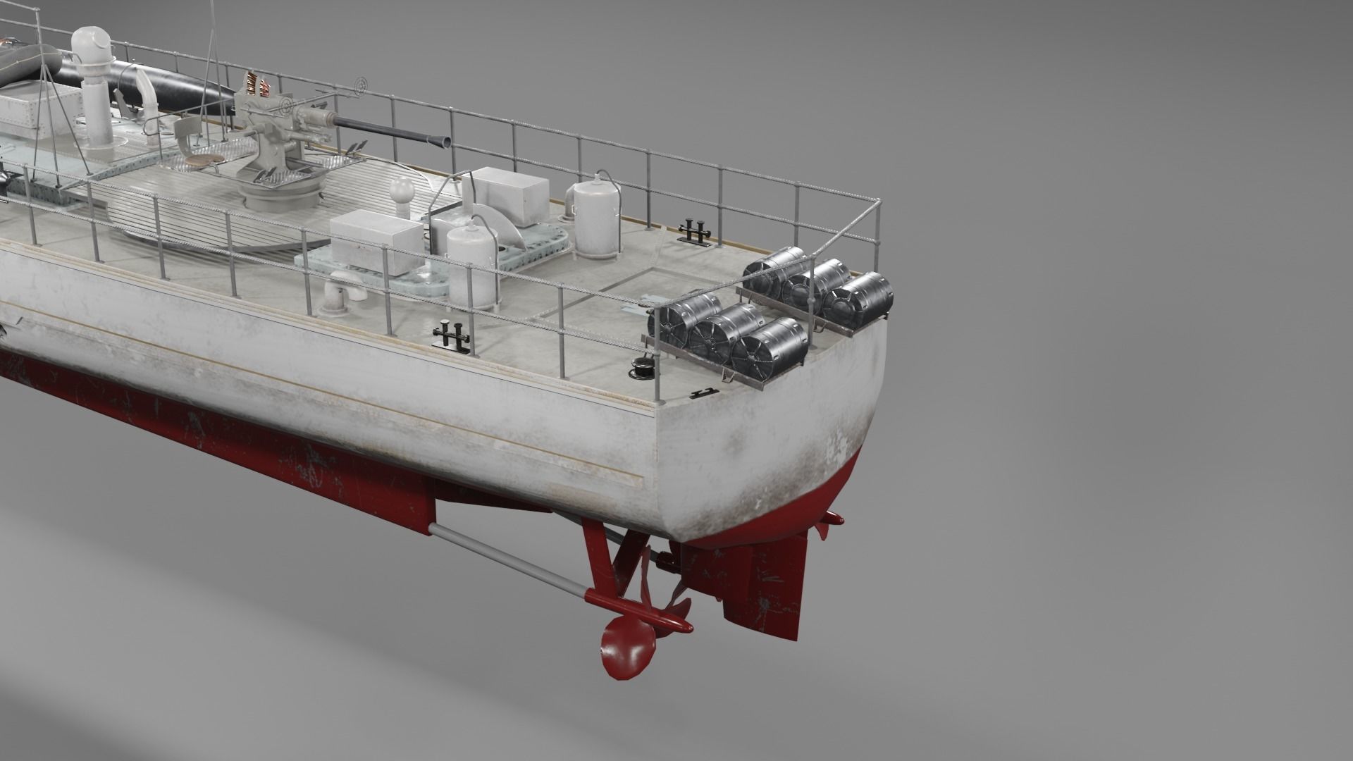 Schnellboot s38 Fast attack craft  Low-poly 3D model_19