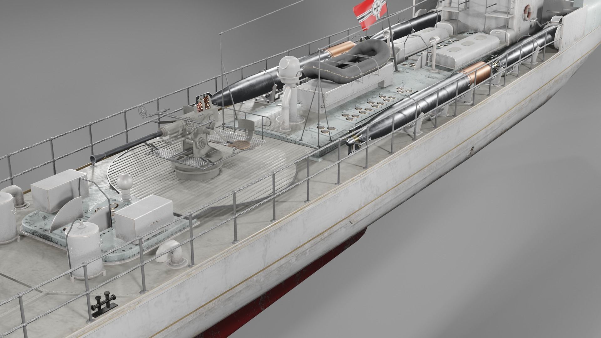 Schnellboot s38 Fast attack craft  Low-poly 3D model_21