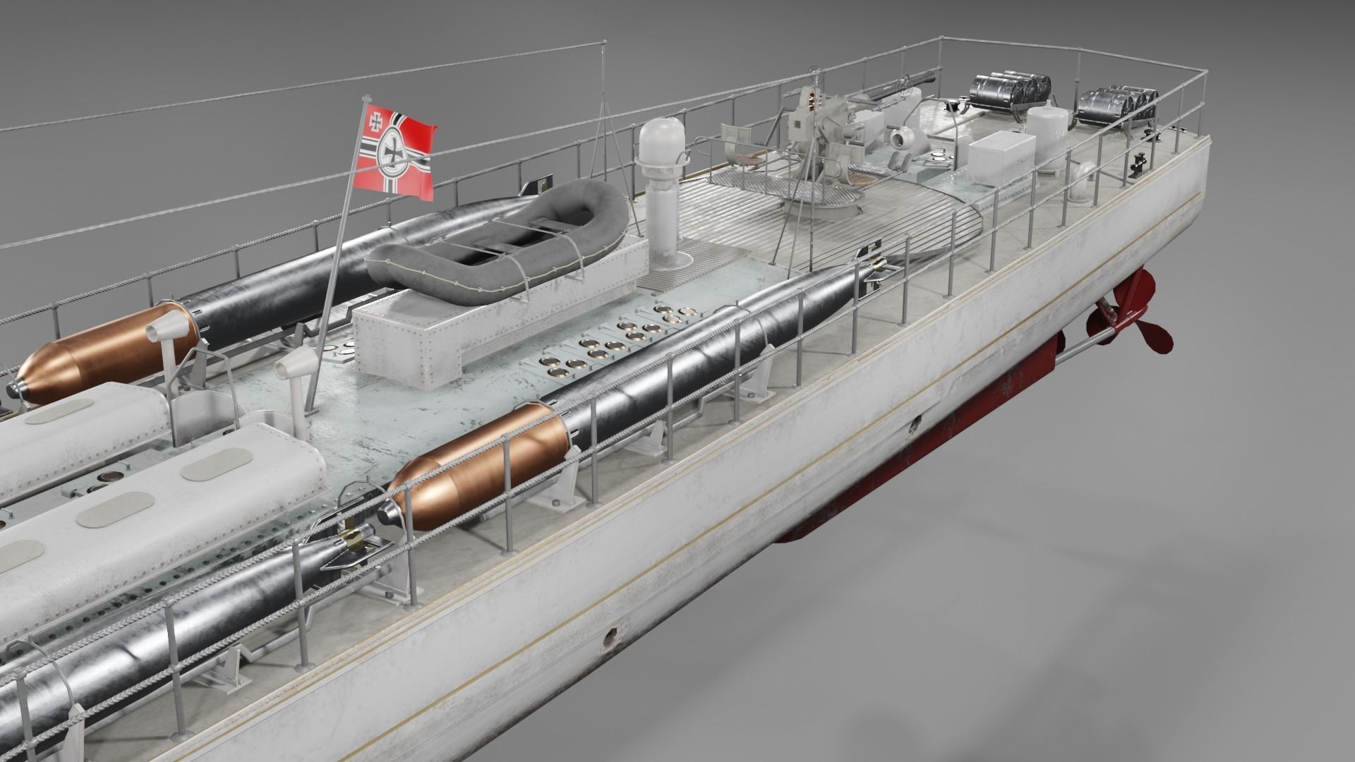 Schnellboot s38 Fast attack craft  Low-poly 3D model_17