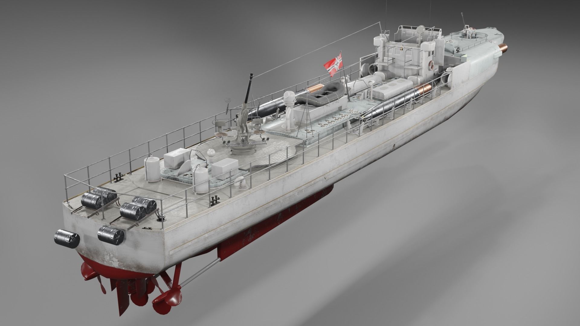 Schnellboot s38 Fast attack craft  Low-poly 3D model_13