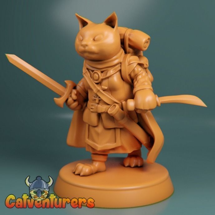 Fantasy Cats RPG Party - The Fellowship of the Meow 3D print model_1