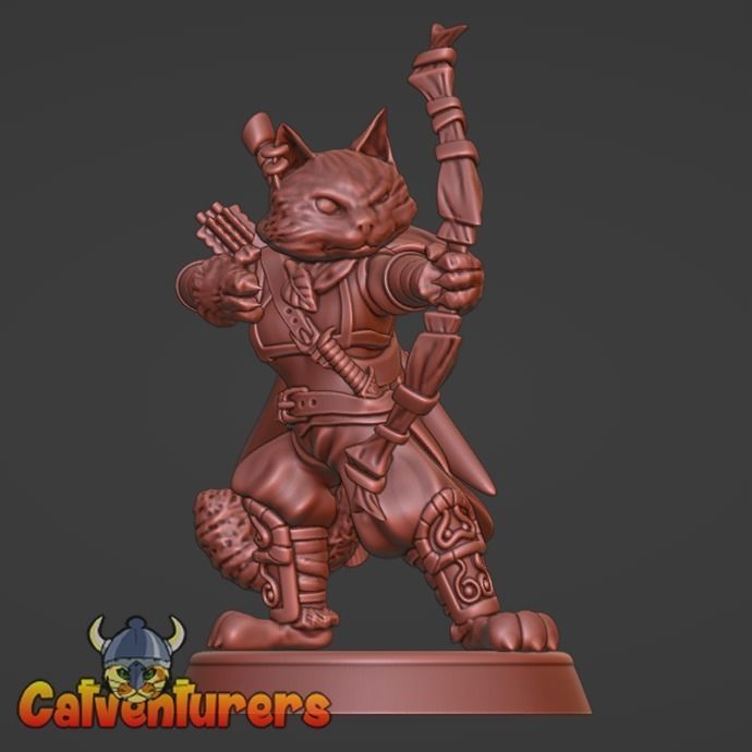Fantasy Cats RPG Party - The Fellowship of the Meow 3D print model_18