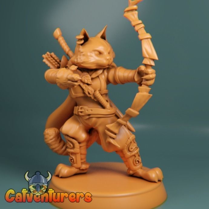 Fantasy Cats RPG Party - The Fellowship of the Meow 3D print model_4