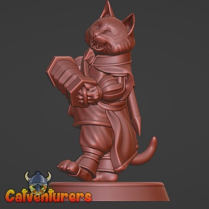 Fantasy Cats RPG Party - The Fellowship of the Meow 3D print model_15
