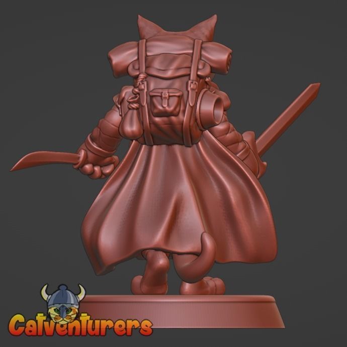 Fantasy Cats RPG Party - The Fellowship of the Meow 3D print model_8