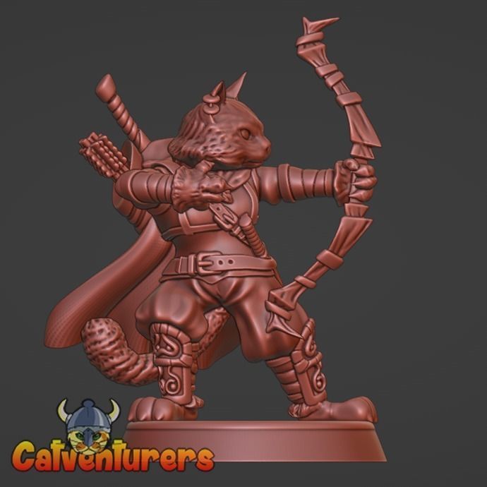 Fantasy Cats RPG Party - The Fellowship of the Meow 3D print model_17