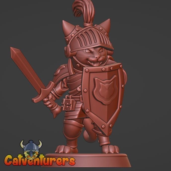 Fantasy Cats RPG Party - The Fellowship of the Meow 3D print model_10