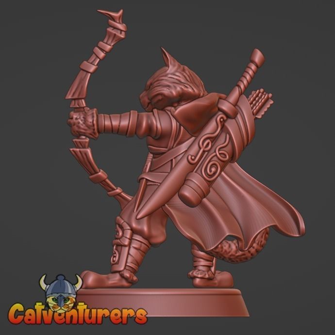 Fantasy Cats RPG Party - The Fellowship of the Meow 3D print model_19