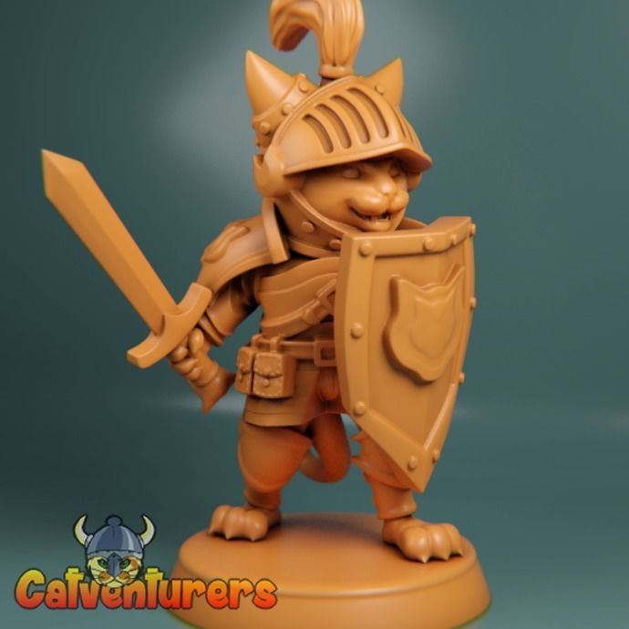 Fantasy Cats RPG Party - The Fellowship of the Meow 3D print model_2