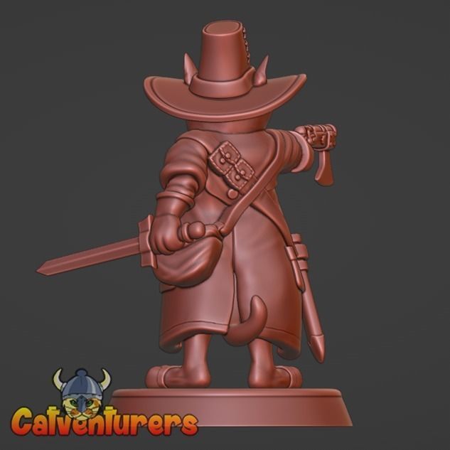 Fantasy Cats RPG Party - The Fellowship of the Meow 3D print model_23