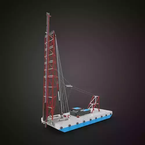 Offshore barge II 3D model