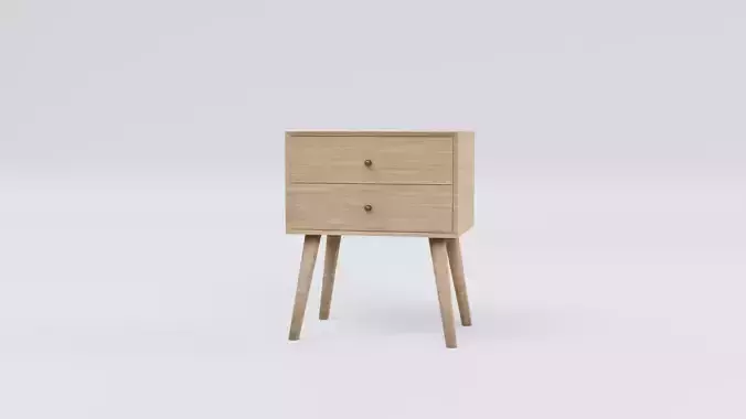Simple wooden bedside cabinet dresser