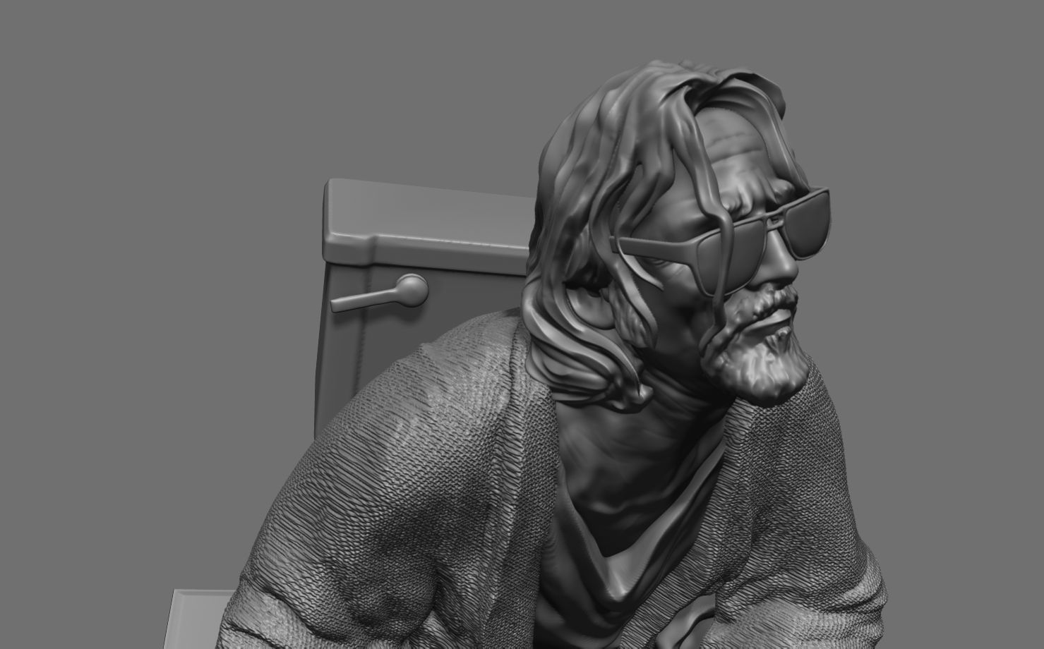The Dude Toilet The Big Lebowski 3D print model_3