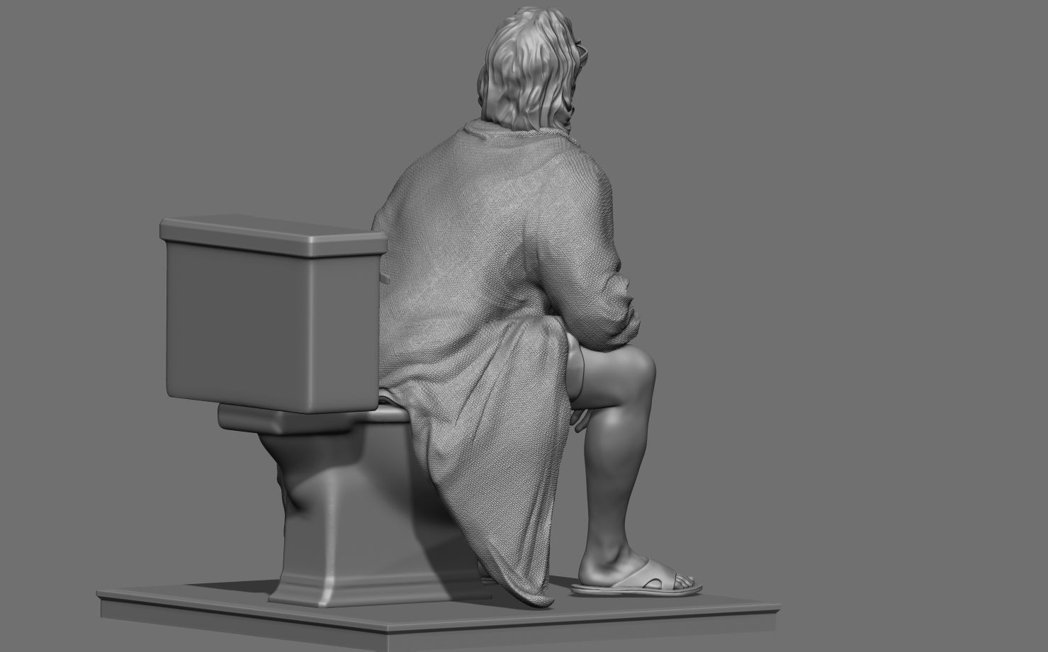 The Dude Toilet The Big Lebowski 3D print model_14