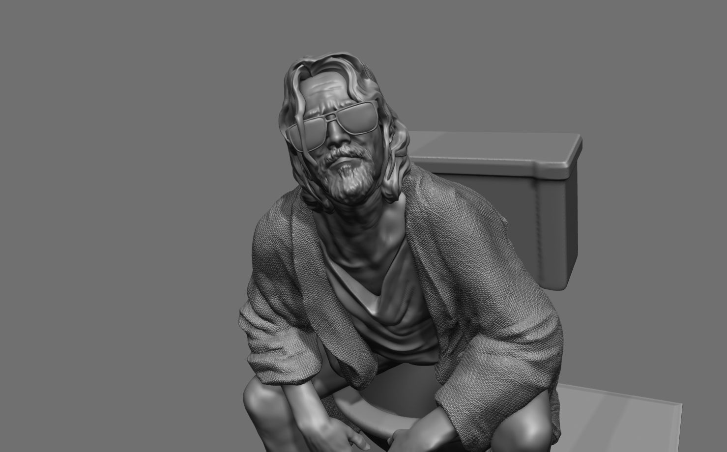 The Dude Toilet The Big Lebowski 3D print model_2