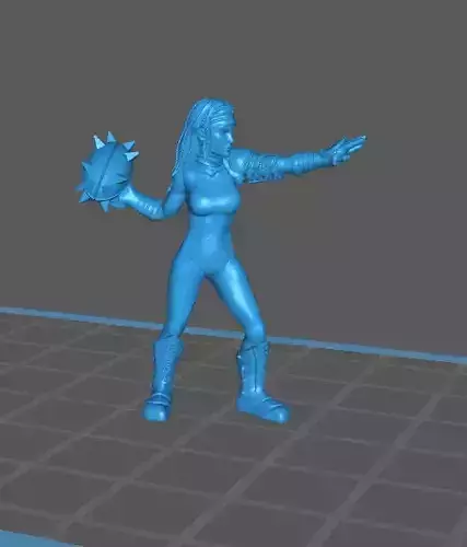 Fantasy Football Female Thower 01 3D print model
