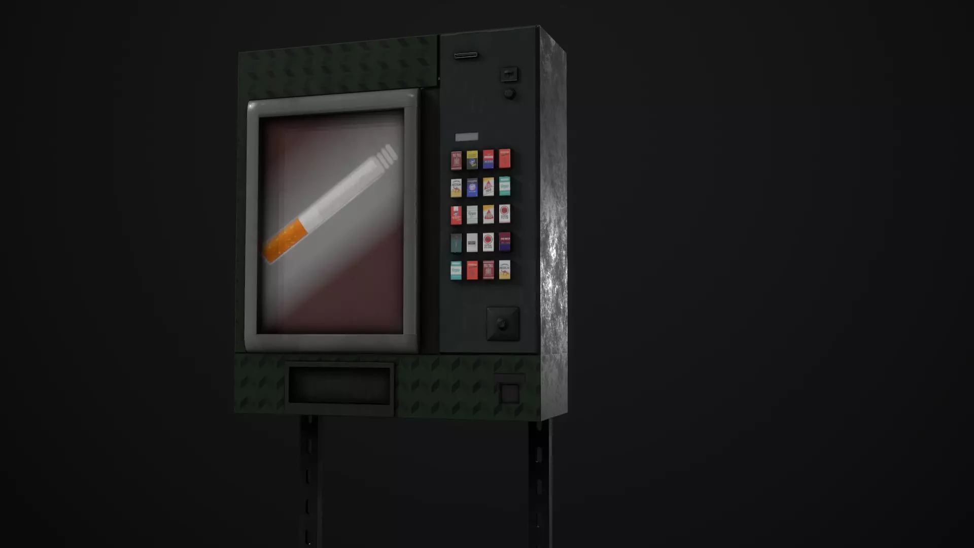 Cigarette Machine Low-poly 3D model_0