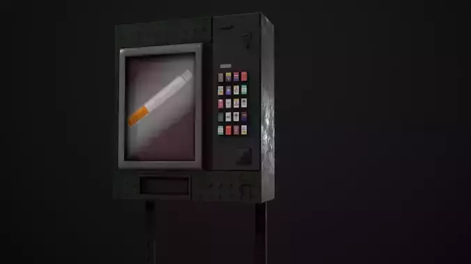 Cigarette Machine Low-poly 3D model