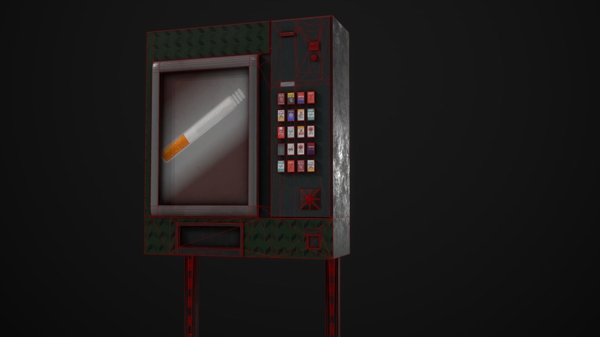 Cigarette Machine Low-poly 3D model_2