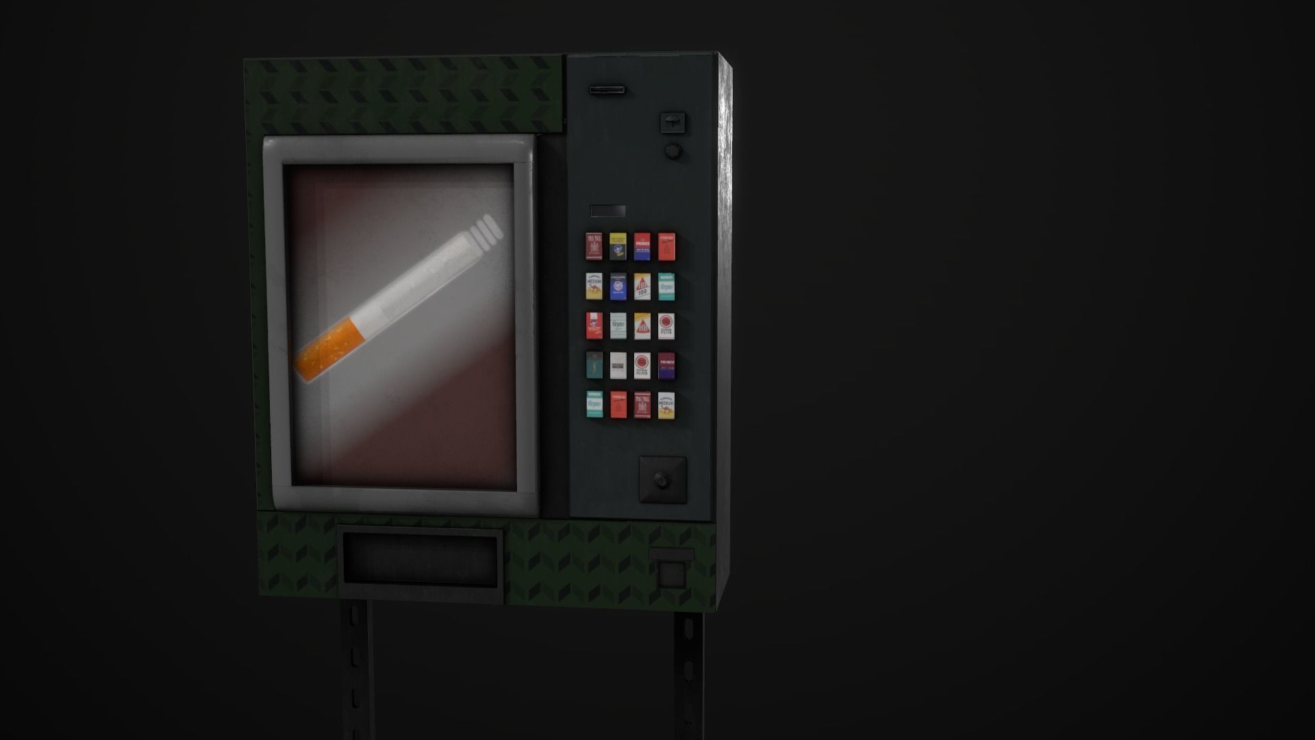 Cigarette Machine Low-poly 3D model_3