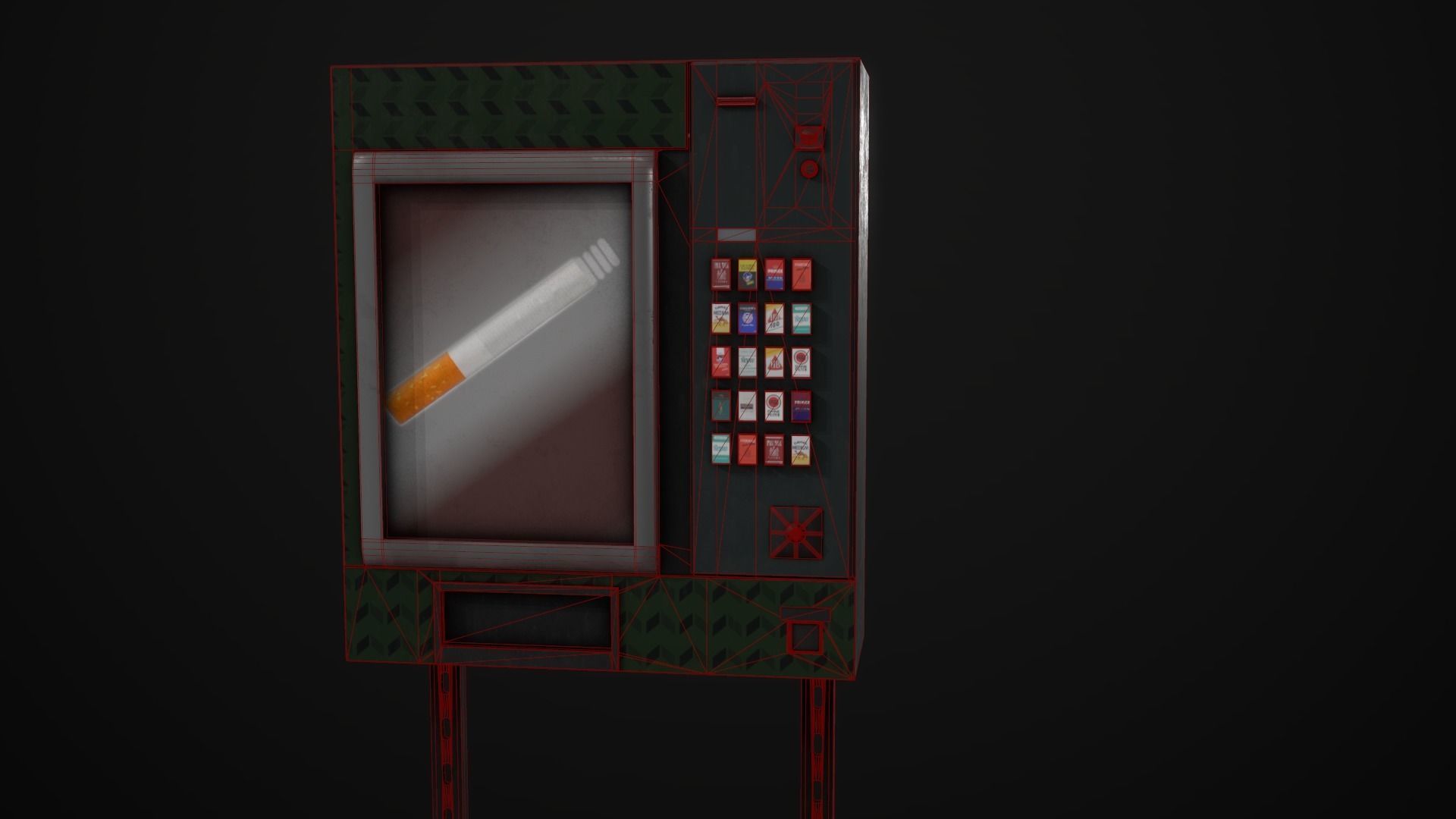 Cigarette Machine Low-poly 3D model_4