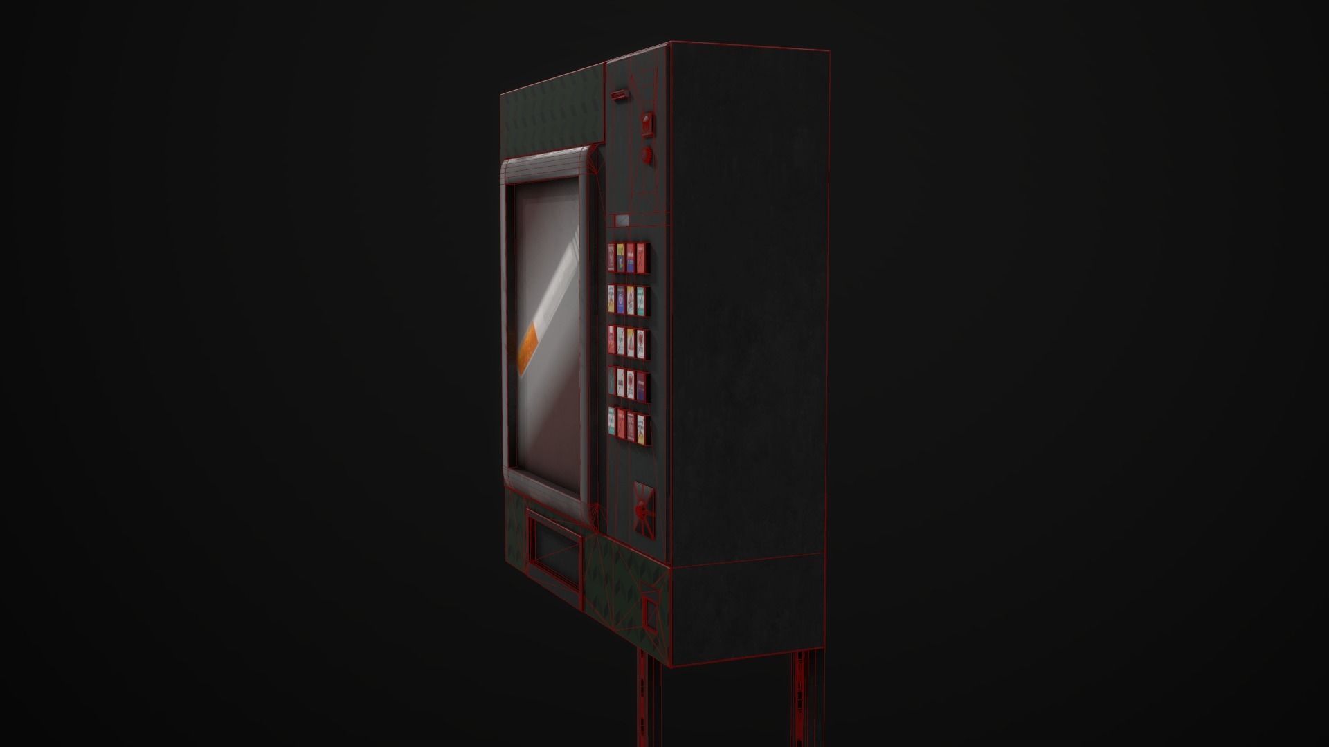 Cigarette Machine Low-poly 3D model_6