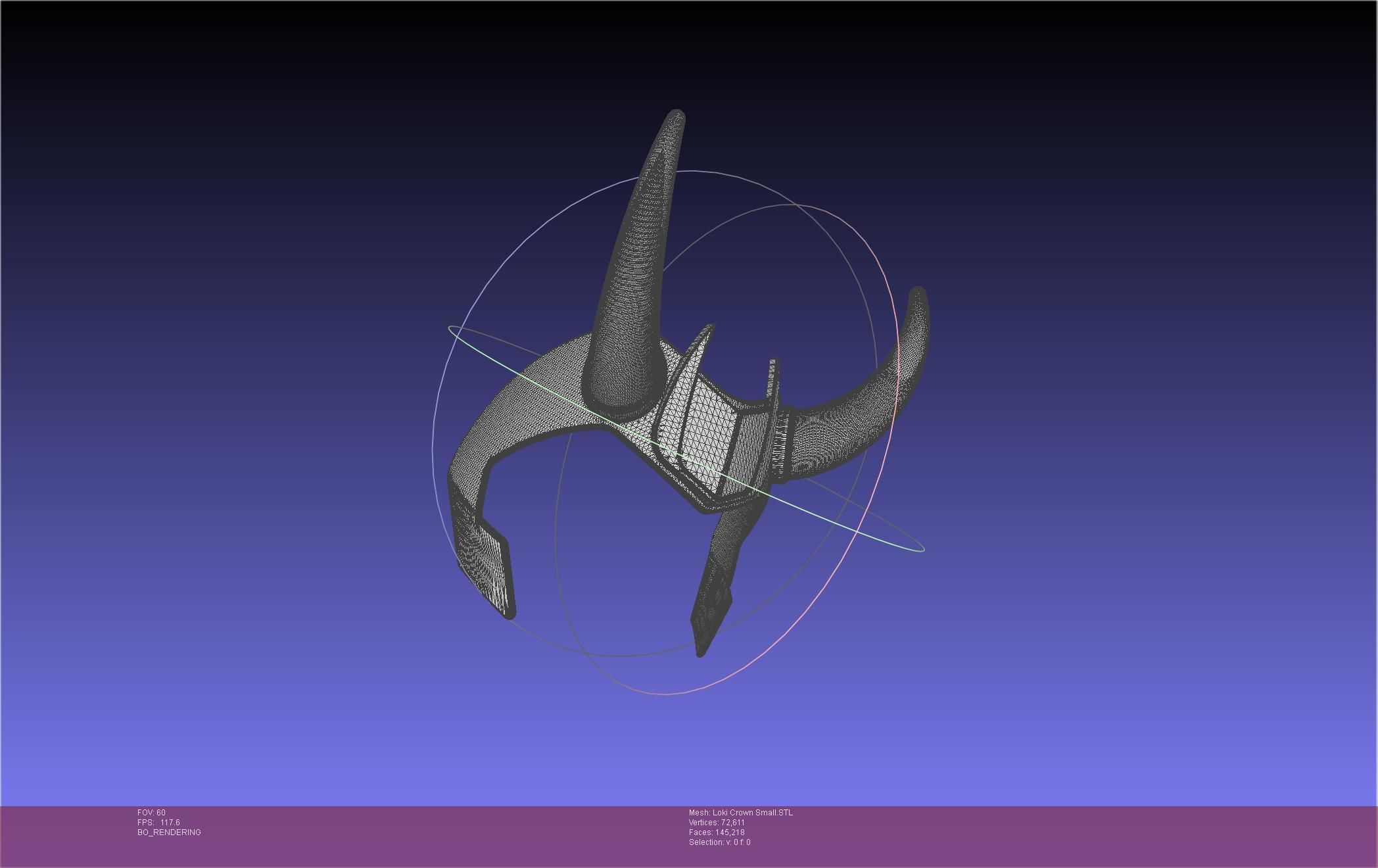 Marvel Loki Crown Small 3D print model_4