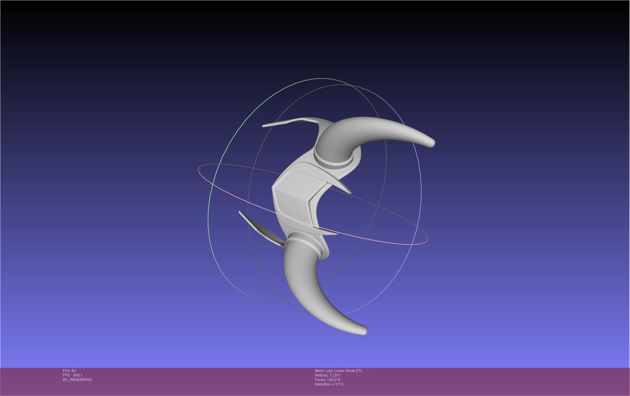 Marvel Loki Crown Small 3D print model_48