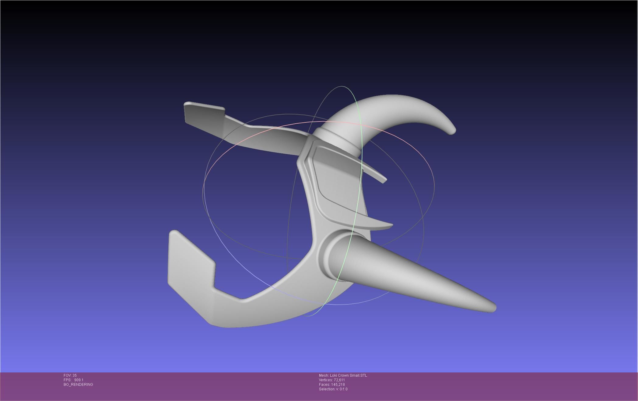 Marvel Loki Crown Small 3D print model_85