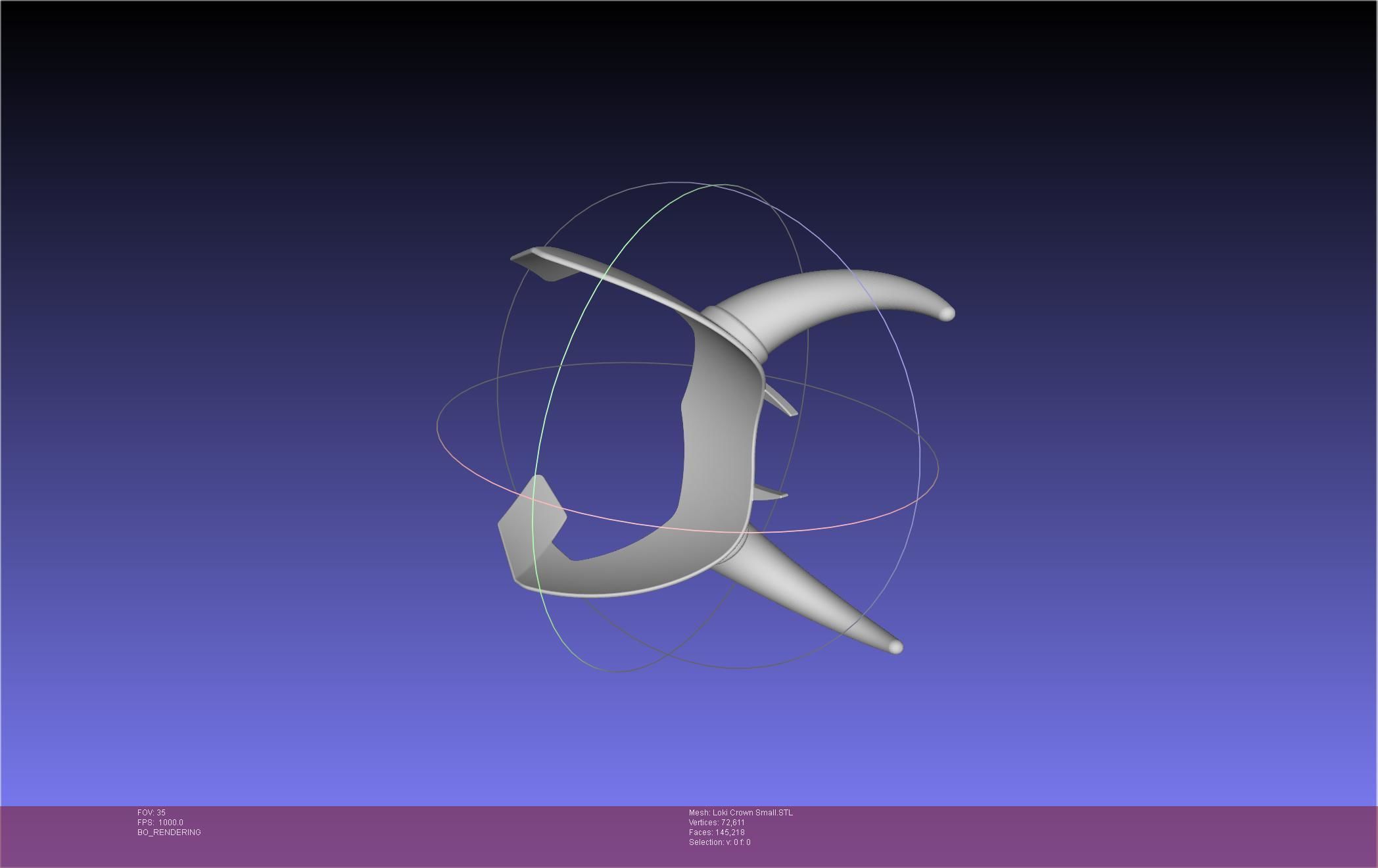 Marvel Loki Crown Small 3D print model_89