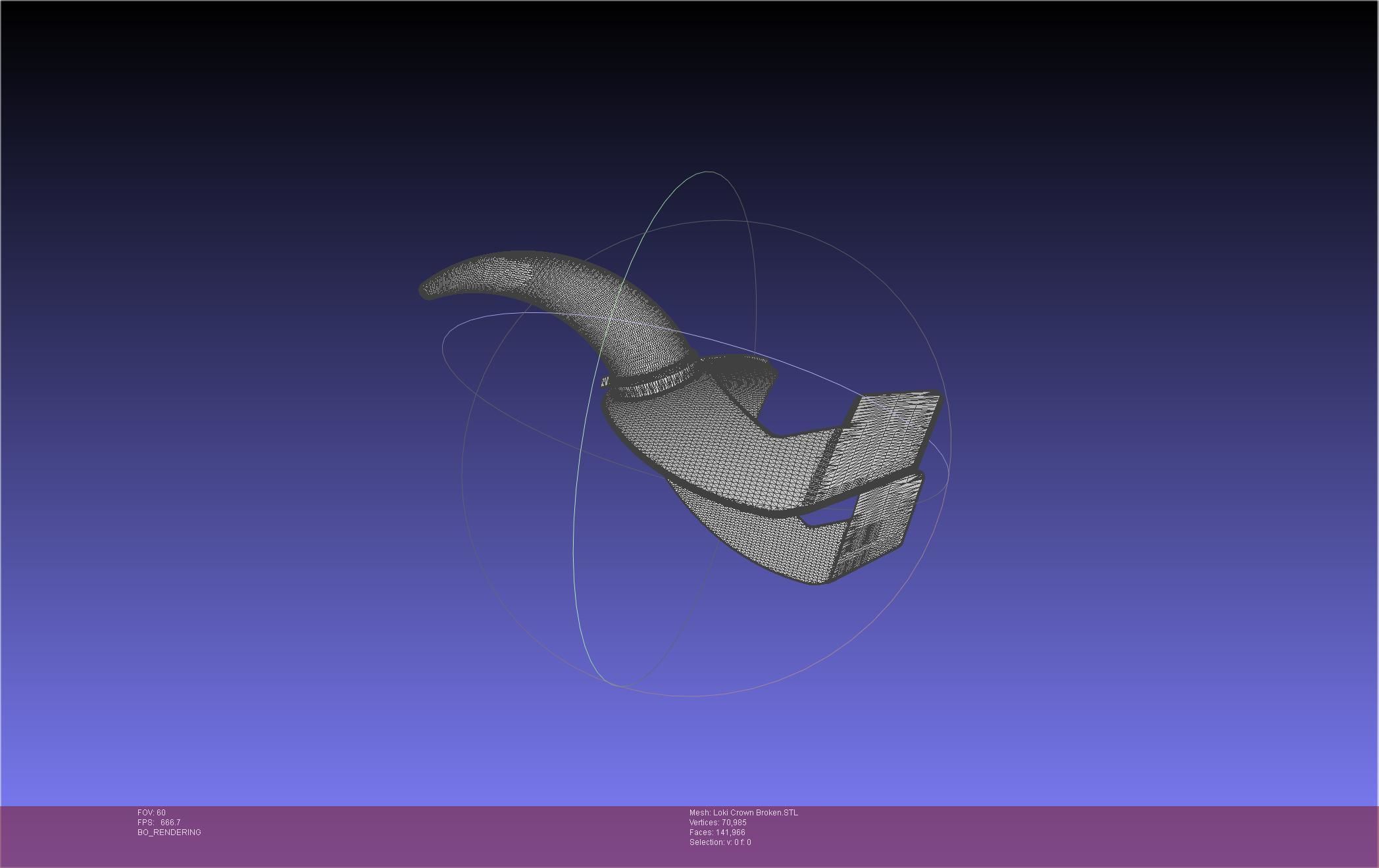 Marvel Loki Crown Broken Horn Version 3D print model_66